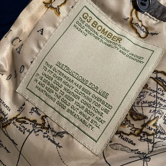 Global Identity GIII Leather Flight Bomber Jacket for Pilots with Atlas Lining - Picture 3 of 10